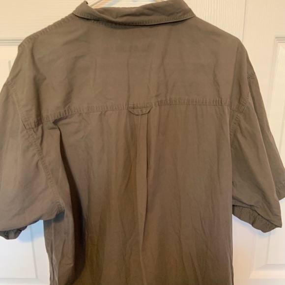 Columbia Men's Short Sleeved Solid Button Down Shirt Green Size XL - Picture 11 of 14